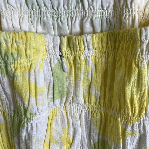 Sabo Banks Shirred Mini Dress Solstice Floral size S Cut Outs Puff Sleev… - Picture 12 of 16